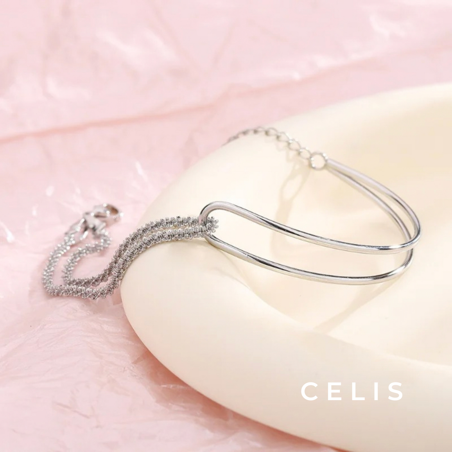 Bangle Diamond Cut Chain Bracelet