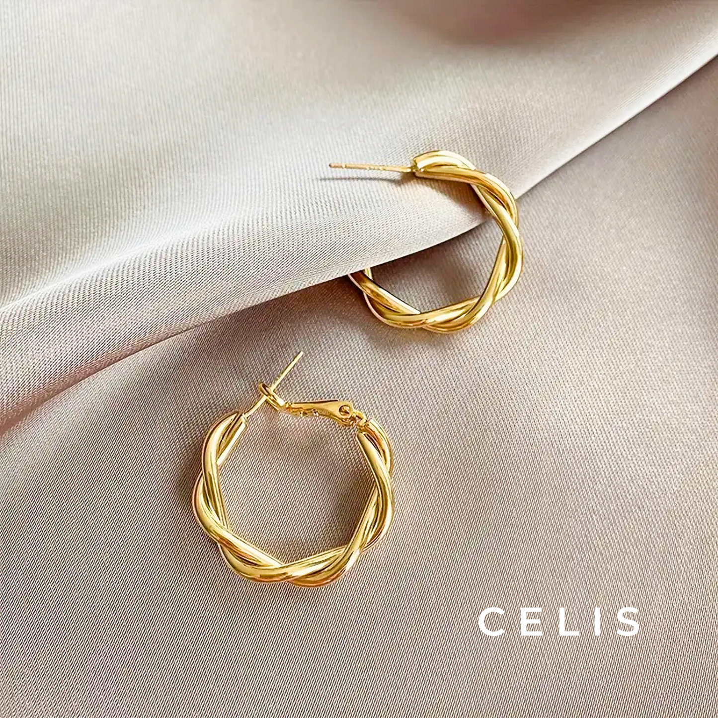 Elegant Twisted Hoop Earrings
