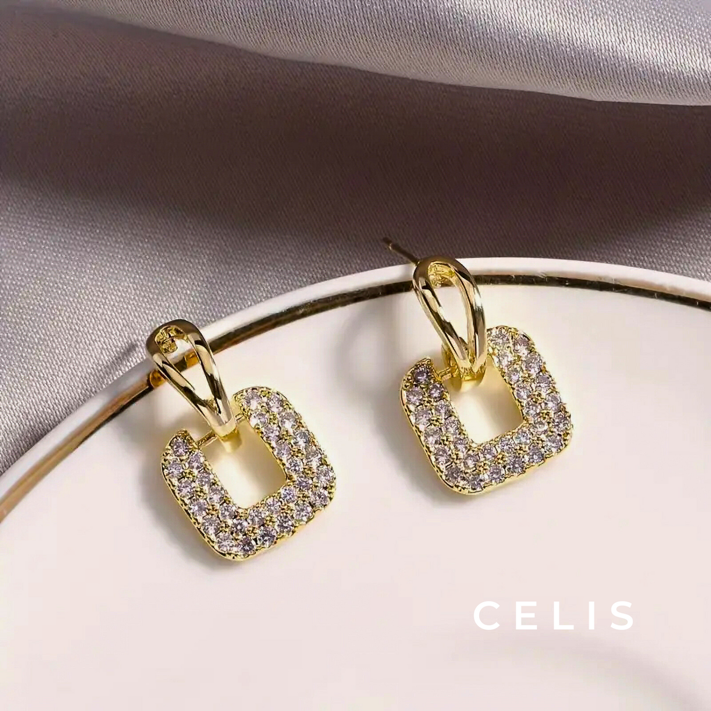Luxury Square Zirconia Earrings