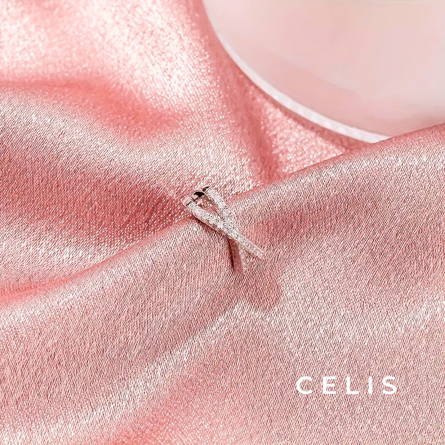 Cross Line Zirconia Ear Cuff