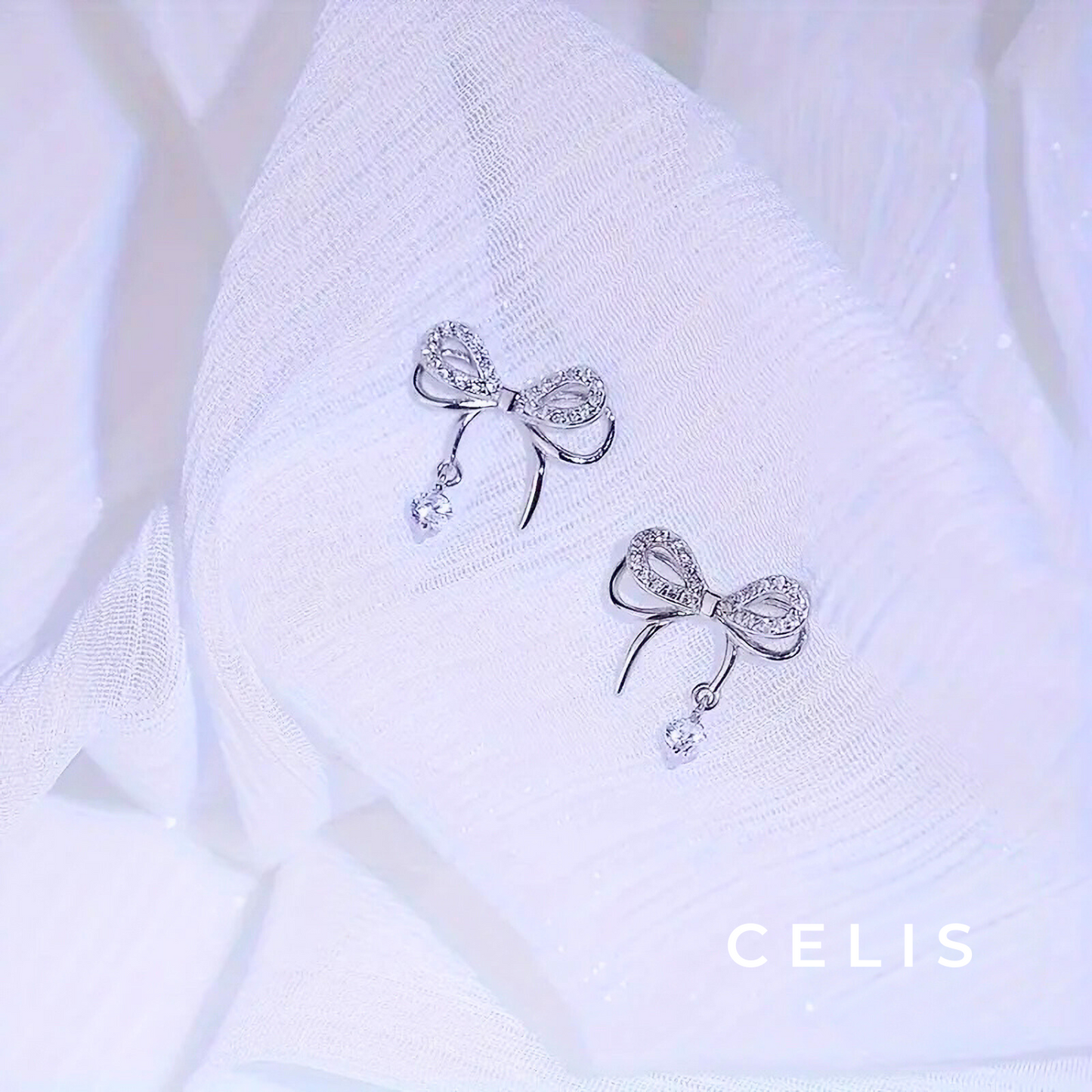 Shining Ribbon Earrings