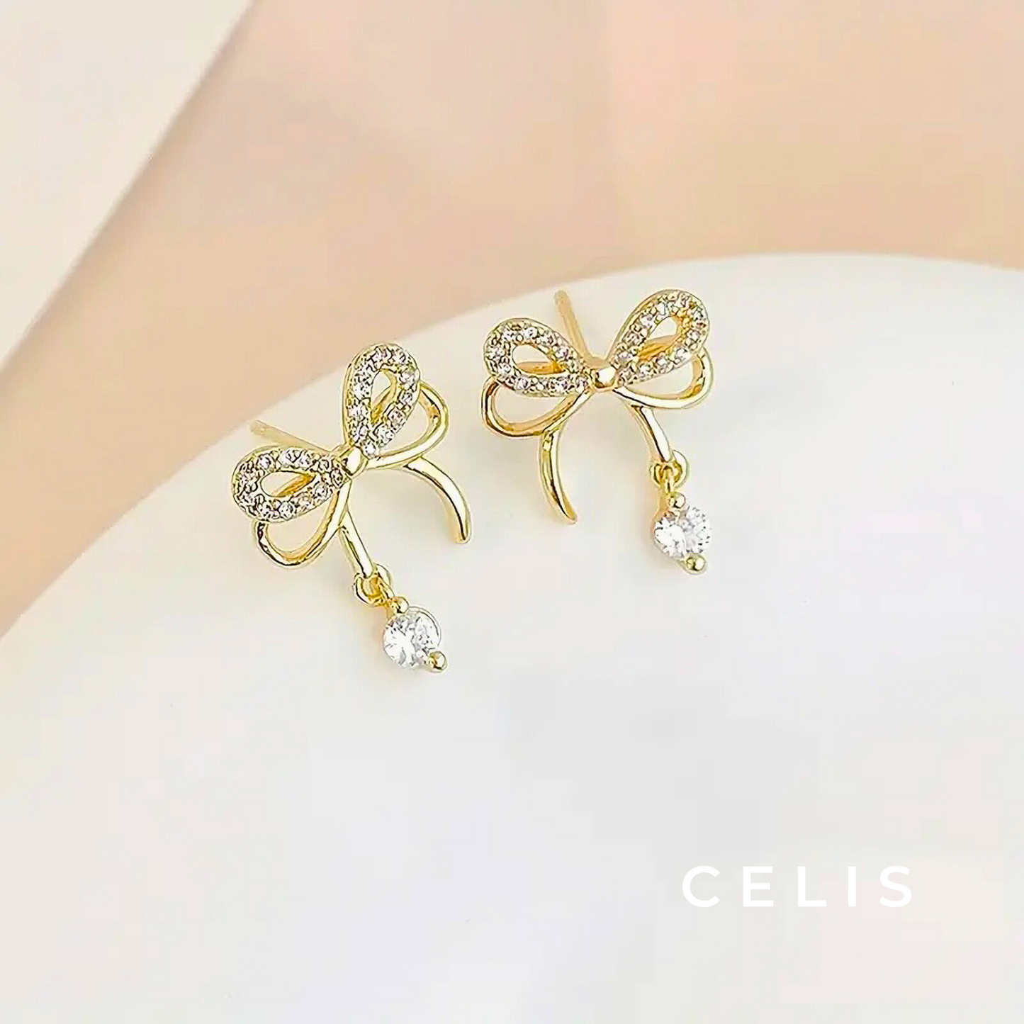 Shining Ribbon Earrings