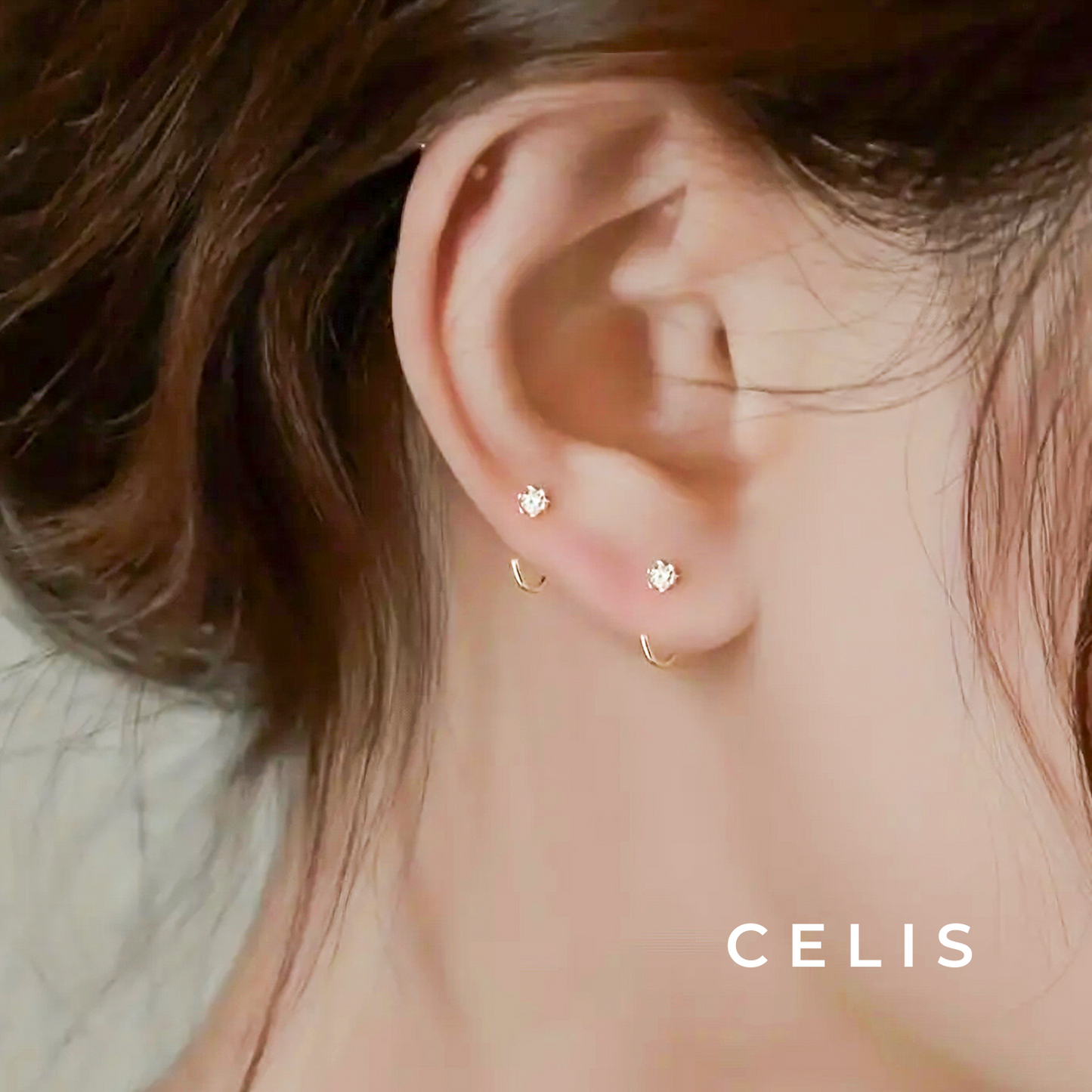 Hoop Zirconia Earrings