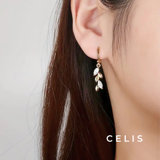 【Limited Item】 Sparkle Leaf Earrings