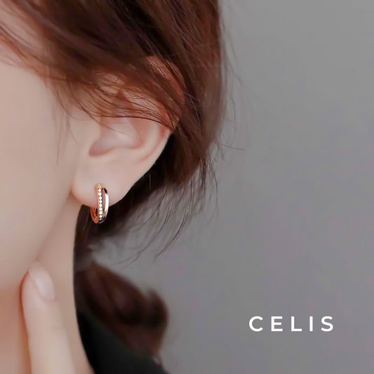 Layered Zirconia Earrings