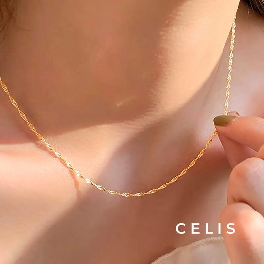 Twisted Gold Chain Necklace
