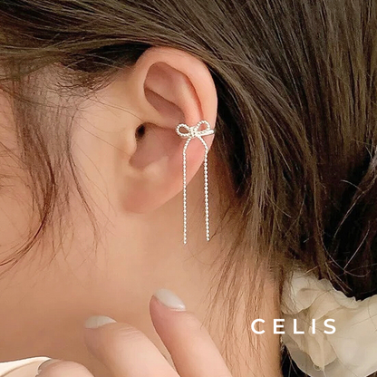 Ribbon Tassel Ear Cuff