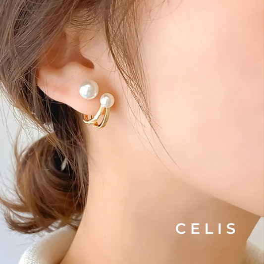 Twin Pearl Elegance Earrings