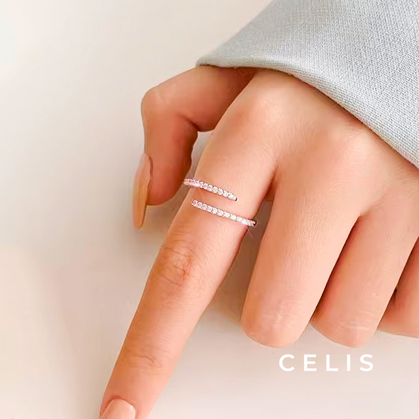 Zirconia Diamond Minimal Fine Ring