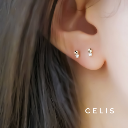 【Limited Item】 Minimal Stud Zirconia Earrings
