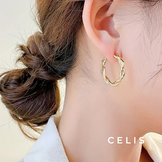 Elegant Twisted Hoop Earrings