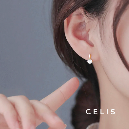 Minimal Zirconia Earrings