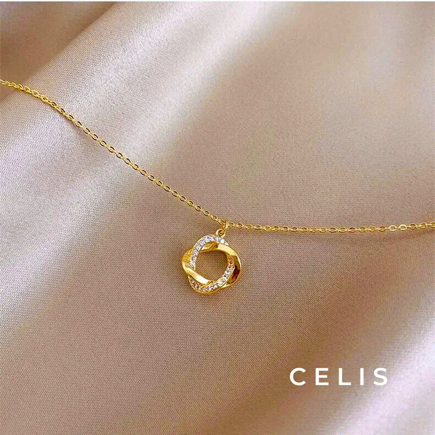 【Limited Item】 Twisted Zirconia Necklace