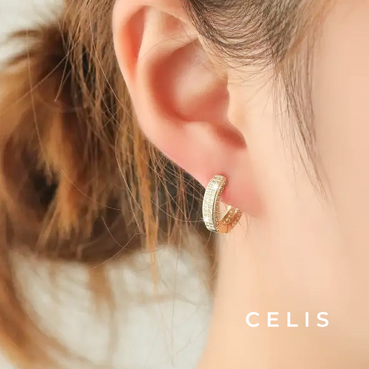 Glitter Elegance Hoop Earrings