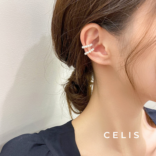 Minimal Pearl Ear Cuff