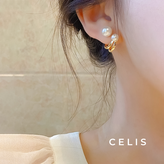 Twin Pearl Elegance Earrings