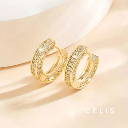 Glitter Elegance Hoop Earrings
