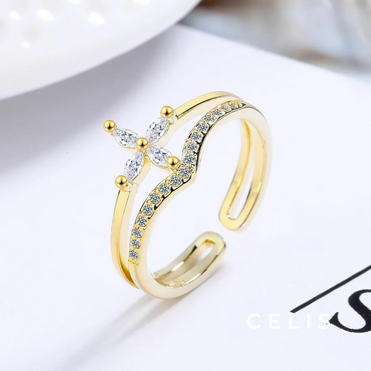 Zirconia Blossom Ring