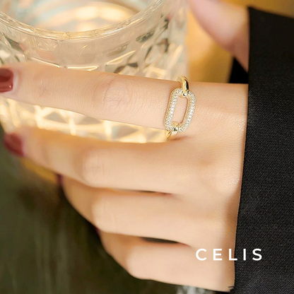 Hollow Square Zirconia Ring