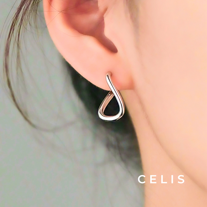 Gray Loop Earrings