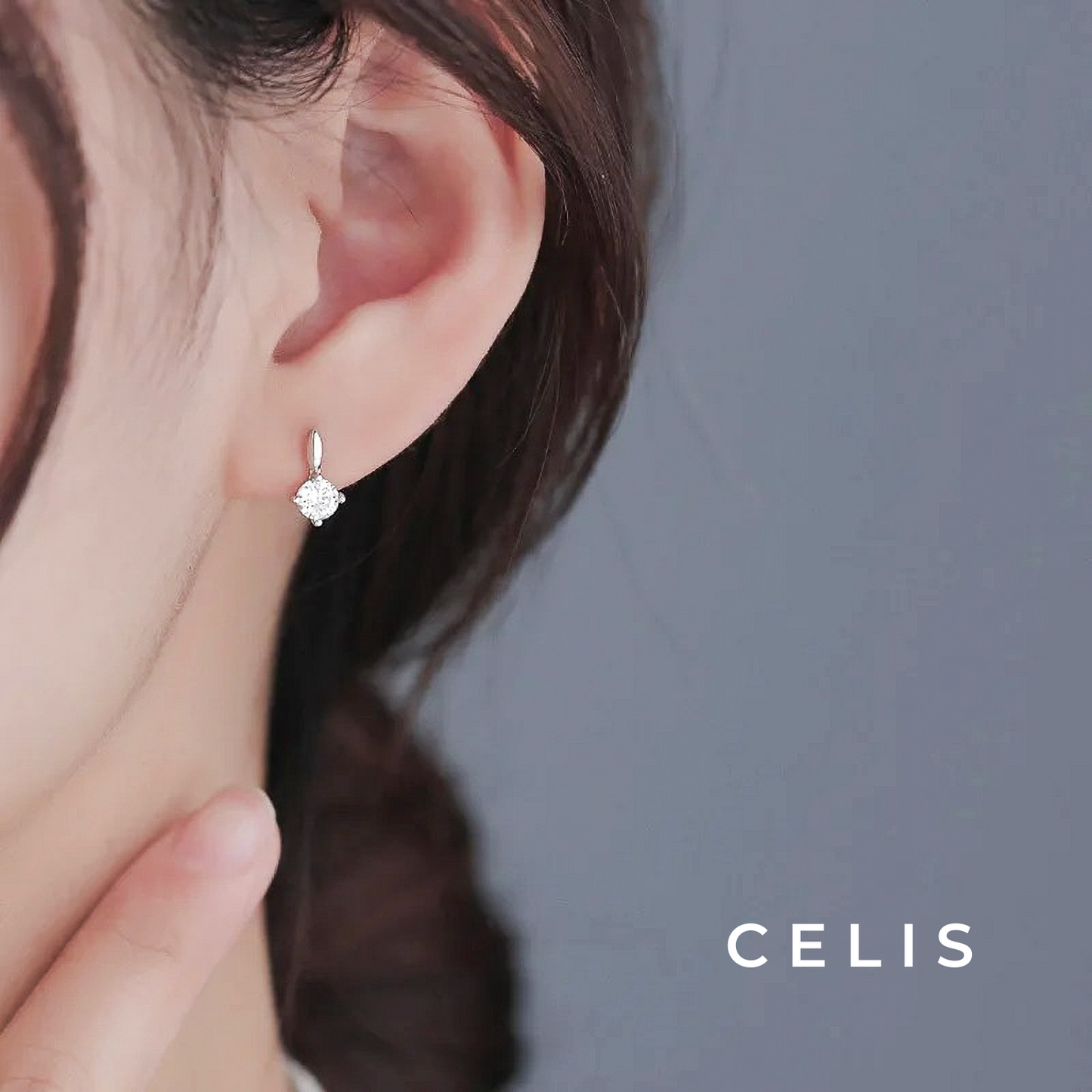 Minimal Zirconia Earrings