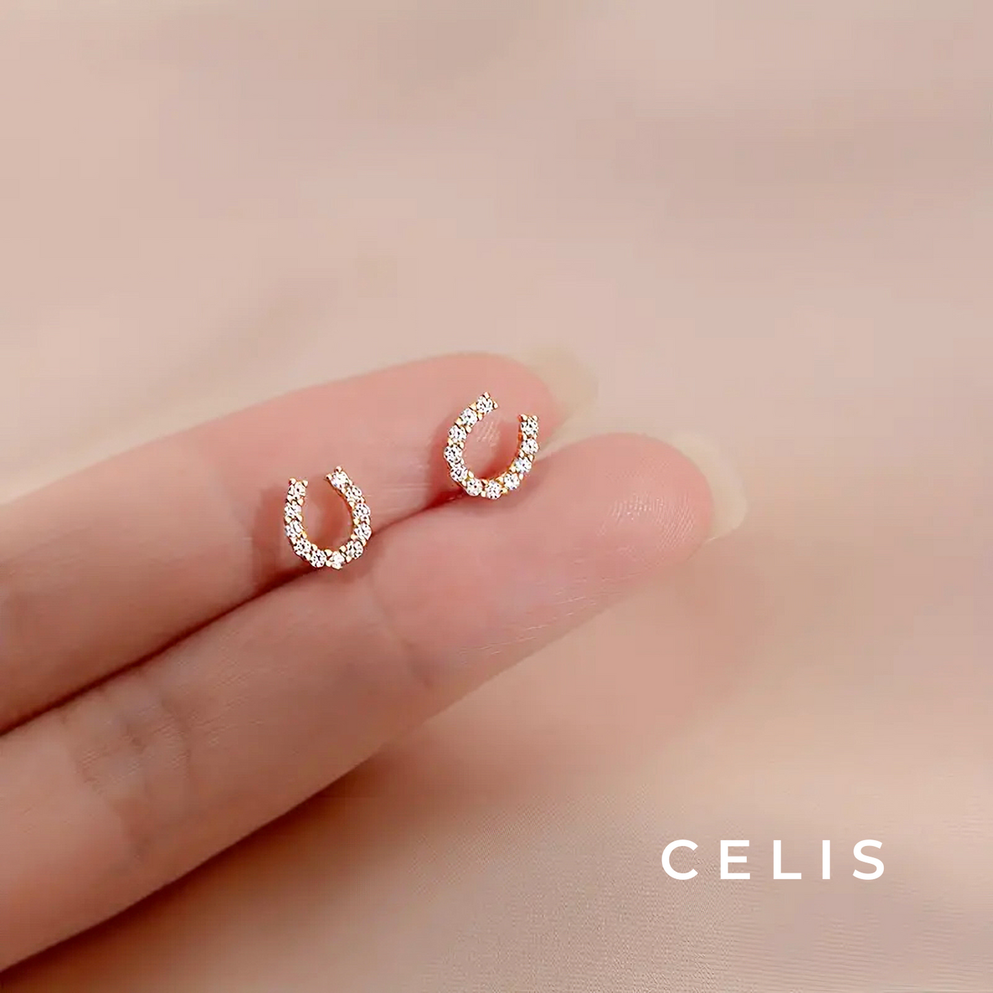 Horseshoe Zirconia Earrings