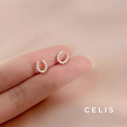 Horseshoe Zirconia Earrings