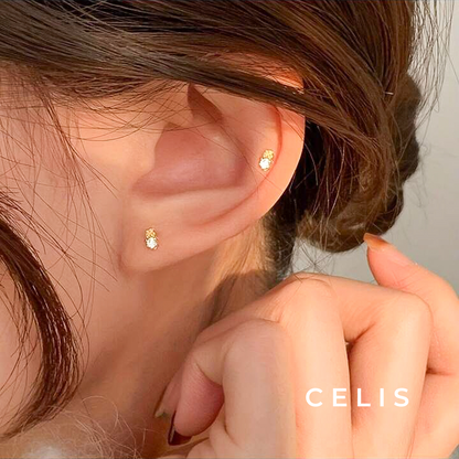 【Limited Item】 Minimal Stud Zirconia Earrings