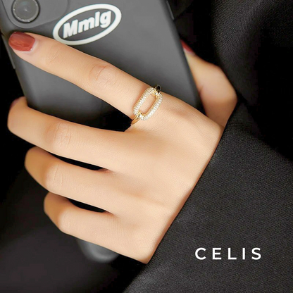 Hollow Square Zirconia Ring