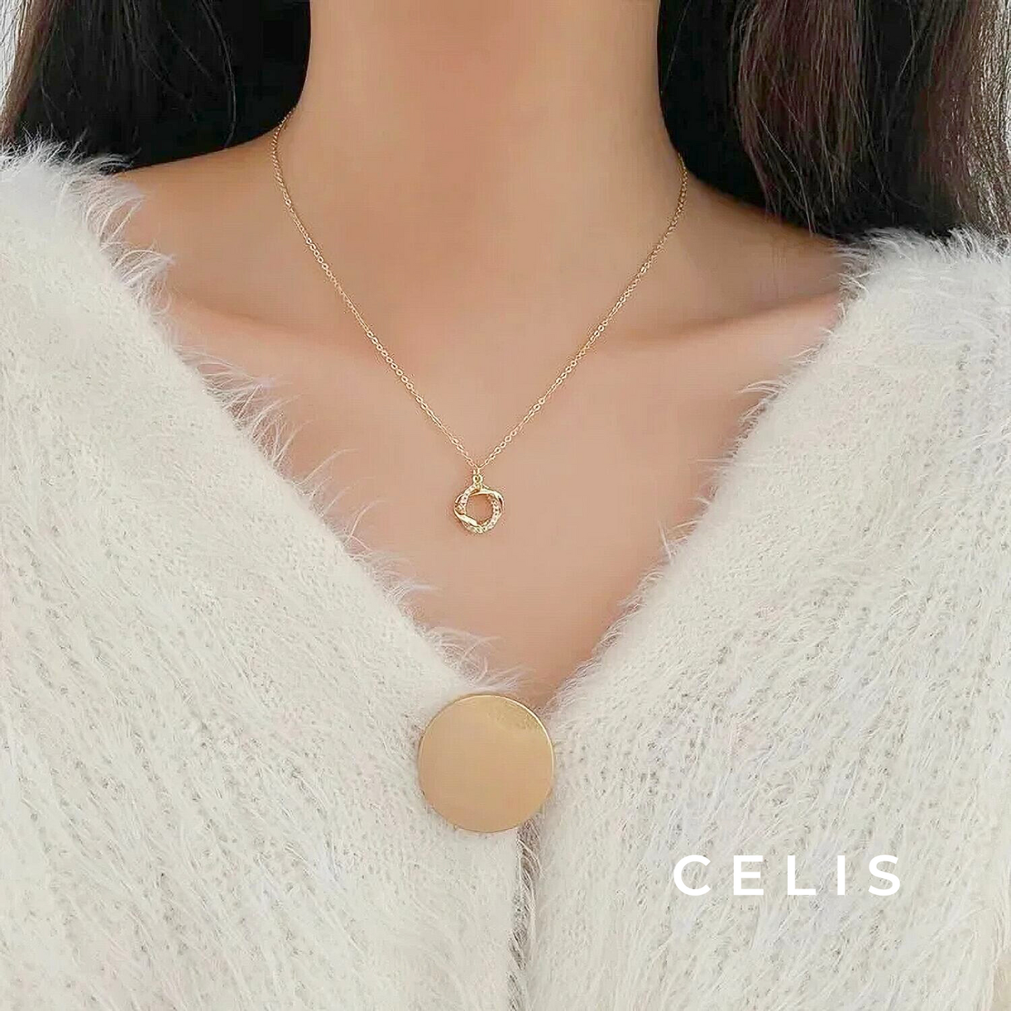 【Limited Item】 Twisted Zirconia Necklace