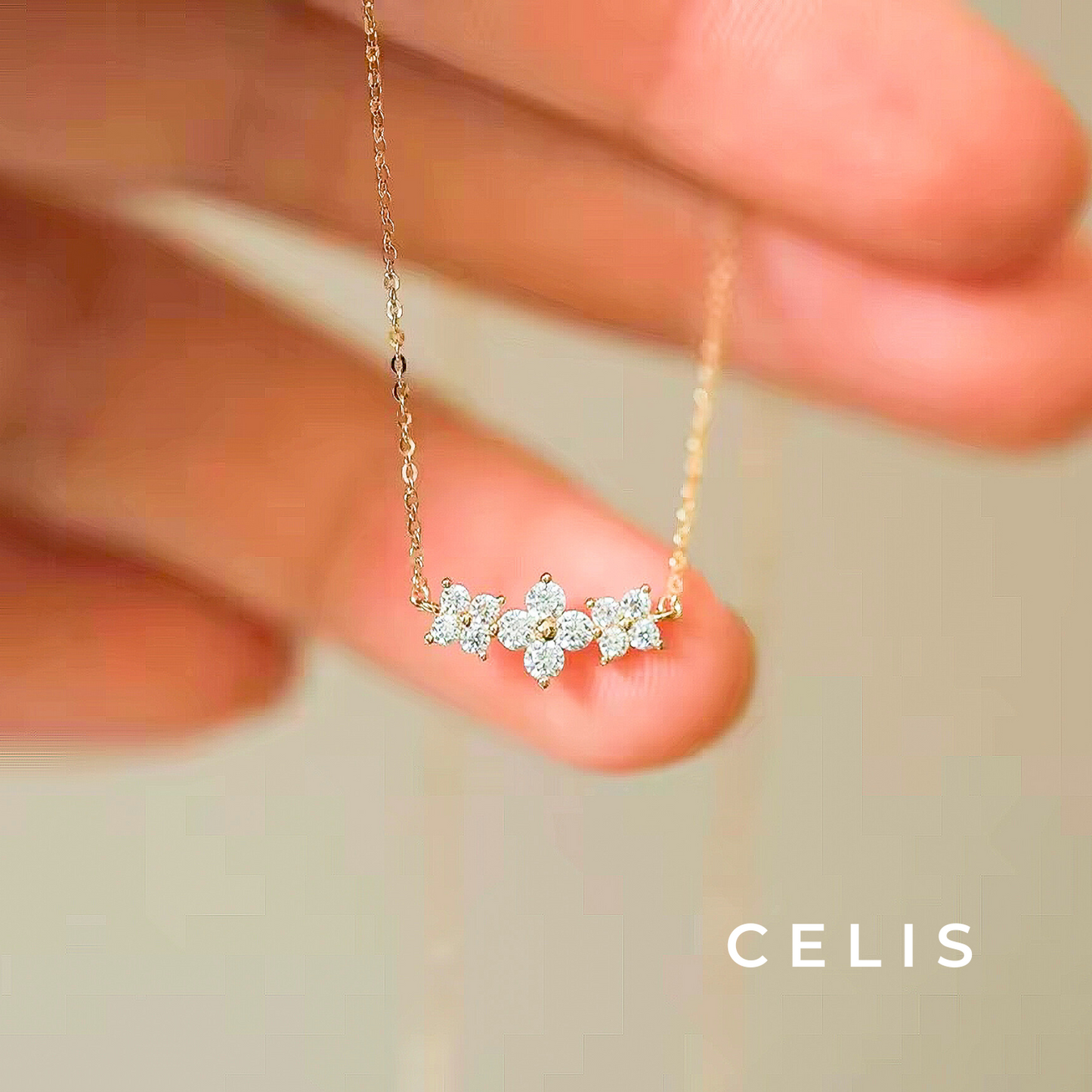 【Limited Item】 Floral Zirconia Necklace