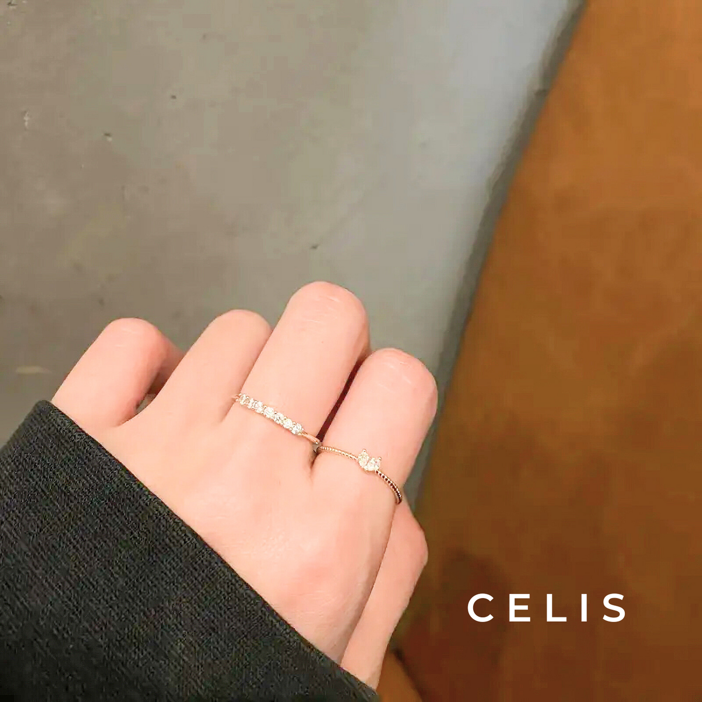 Heart Zirconia Stack Ring