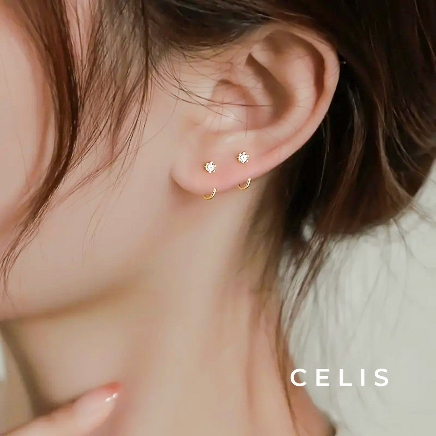 Hoop Zirconia Earrings