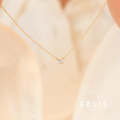 Tiny Zirconia Diamond Necklace