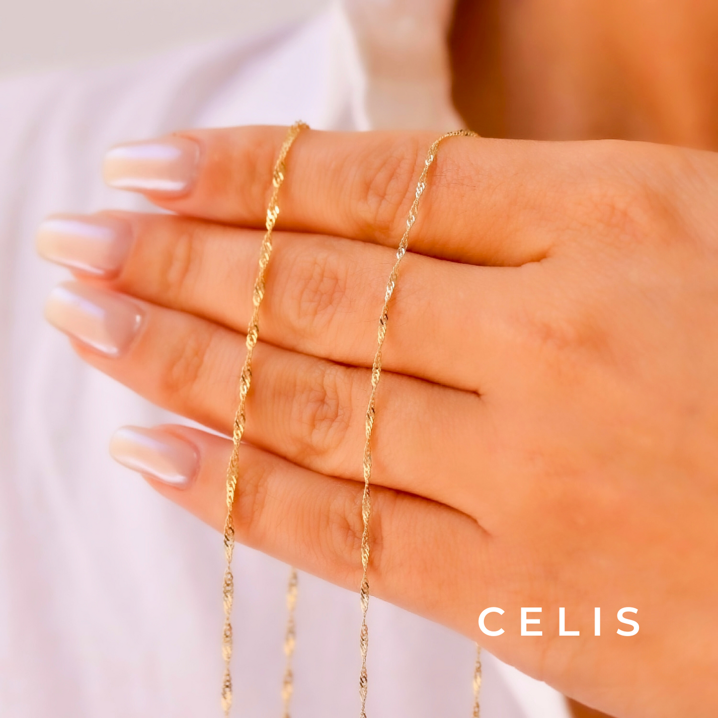 Twisted Gold Chain Necklace