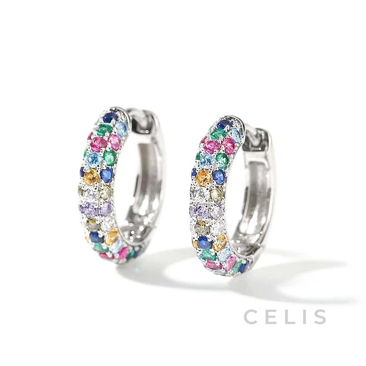 【Limited Item】 Multi-Color Zirconia Earrings