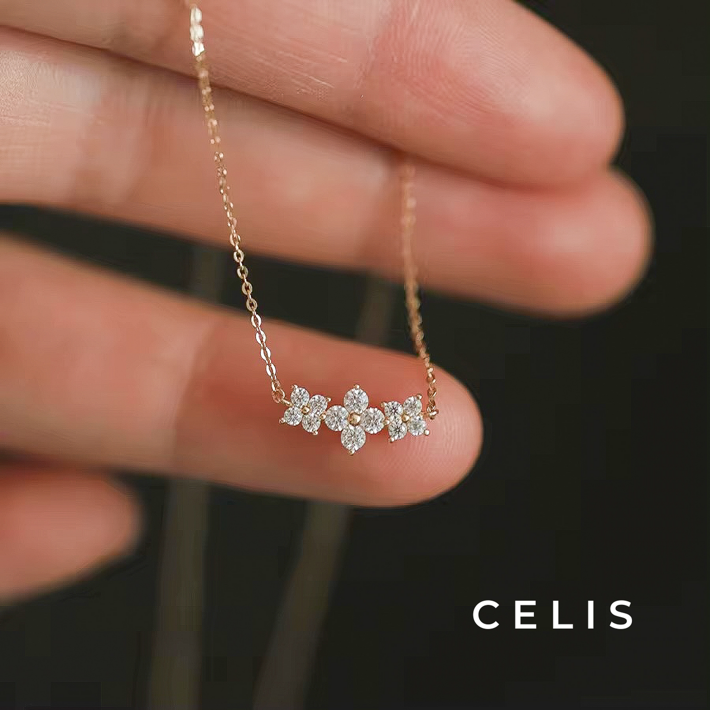 【Limited Item】 Floral Zirconia Necklace