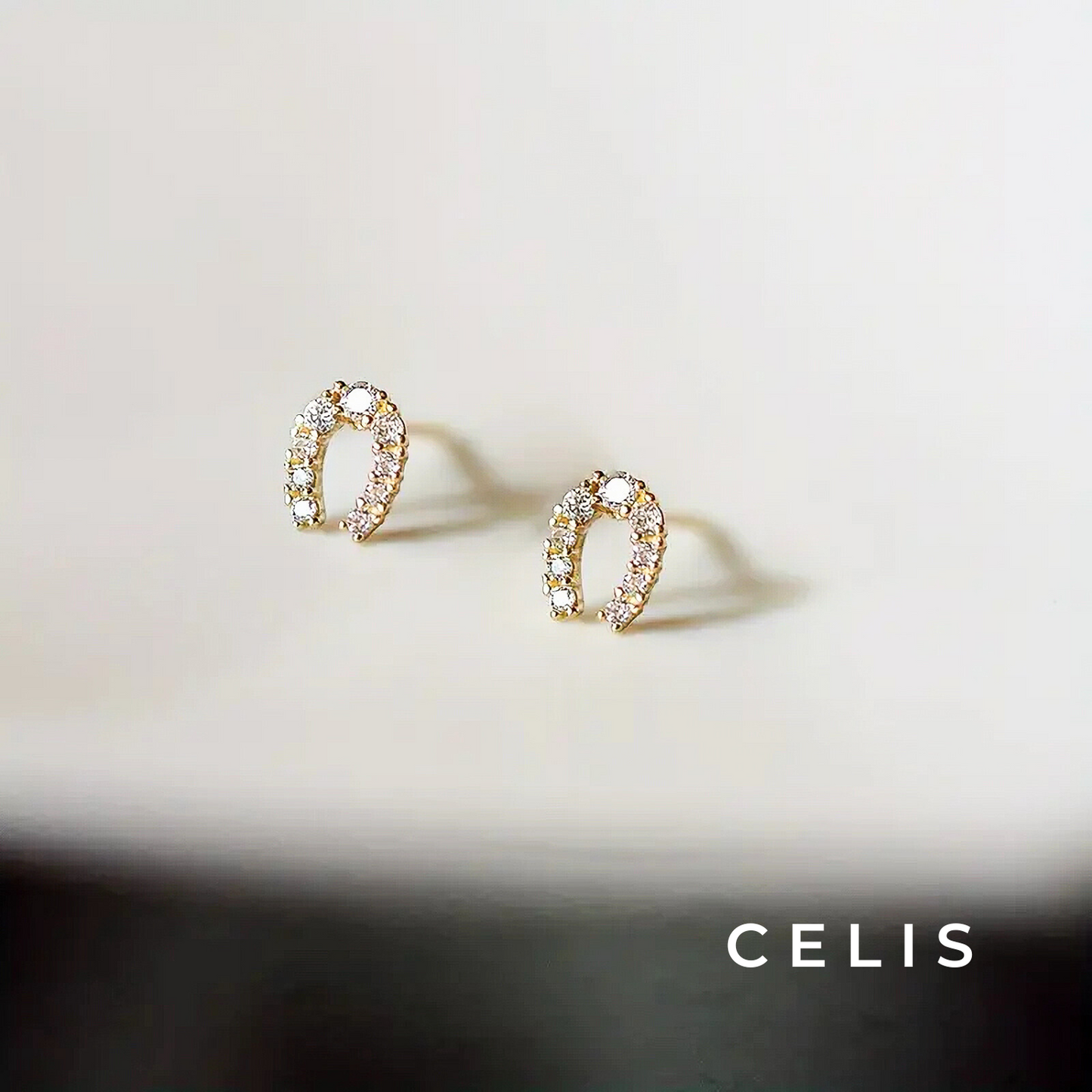 Horseshoe Zirconia Earrings