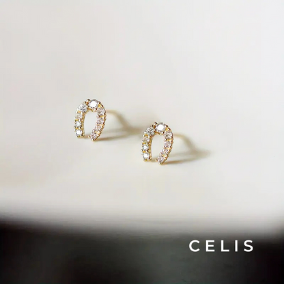Horseshoe Zirconia Earrings