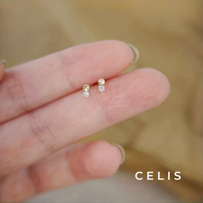 【Limited Item】 Minimal Stud Zirconia Earrings