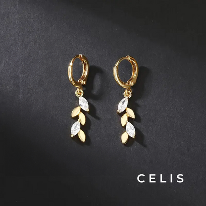 【Limited Item】 Sparkle Leaf Earrings