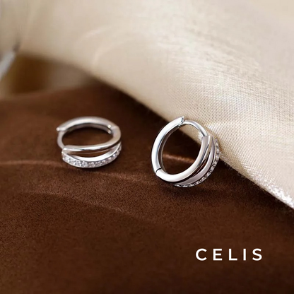 Layered Zirconia Earrings