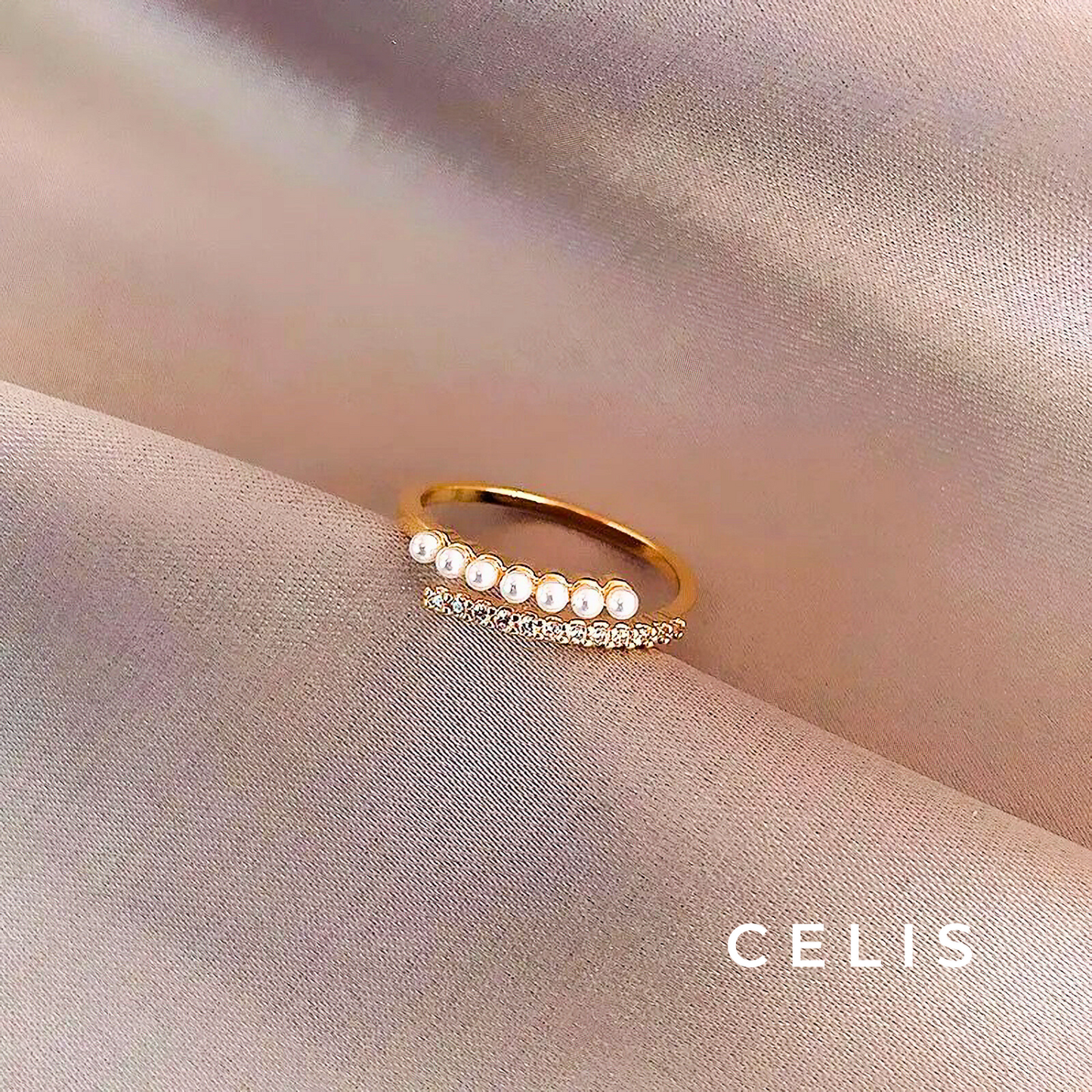 Zirconia Pearl Elegant Ring