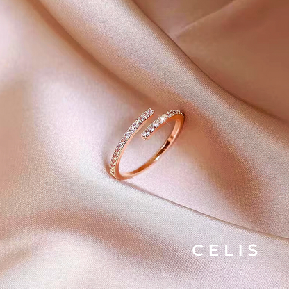 Zirconia Diamond Minimal Fine Ring