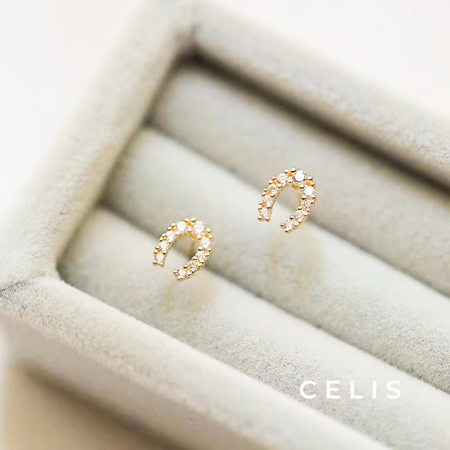 Horseshoe Zirconia Earrings