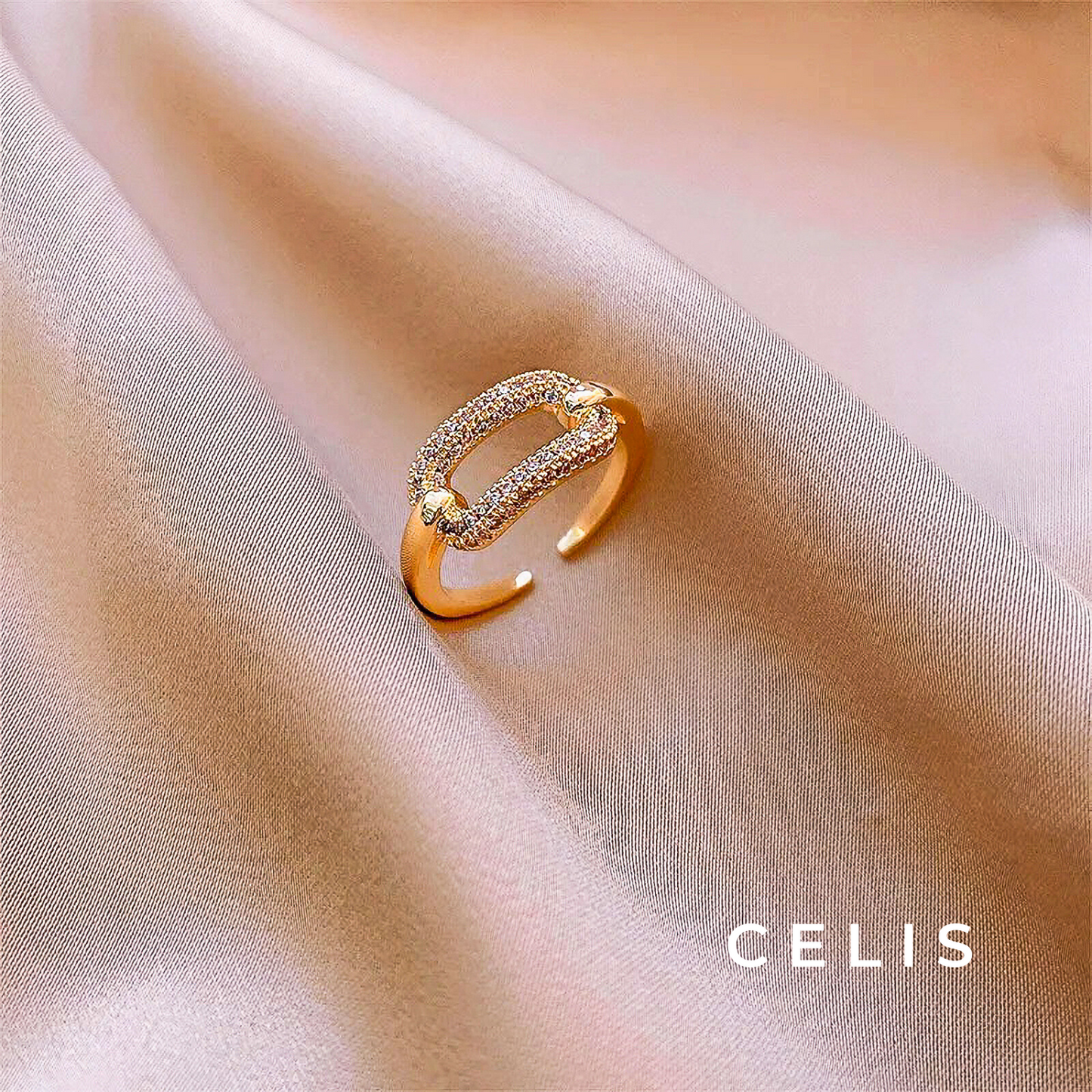 Hollow Square Zirconia Ring