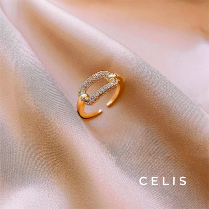 Hollow Square Zirconia Ring