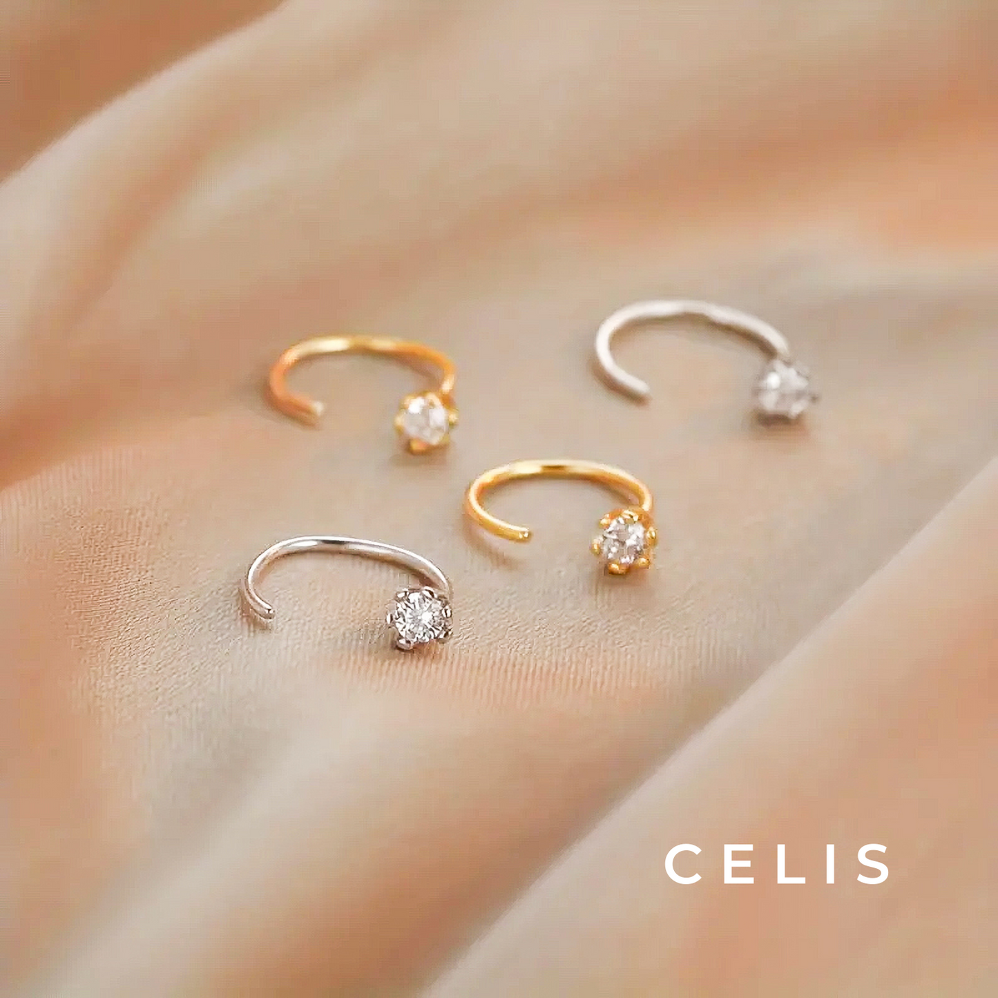 Hoop Zirconia Earrings