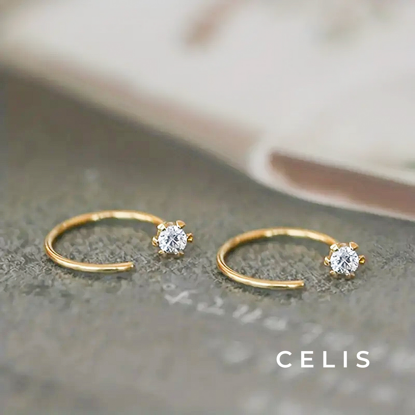 Hoop Zirconia Earrings